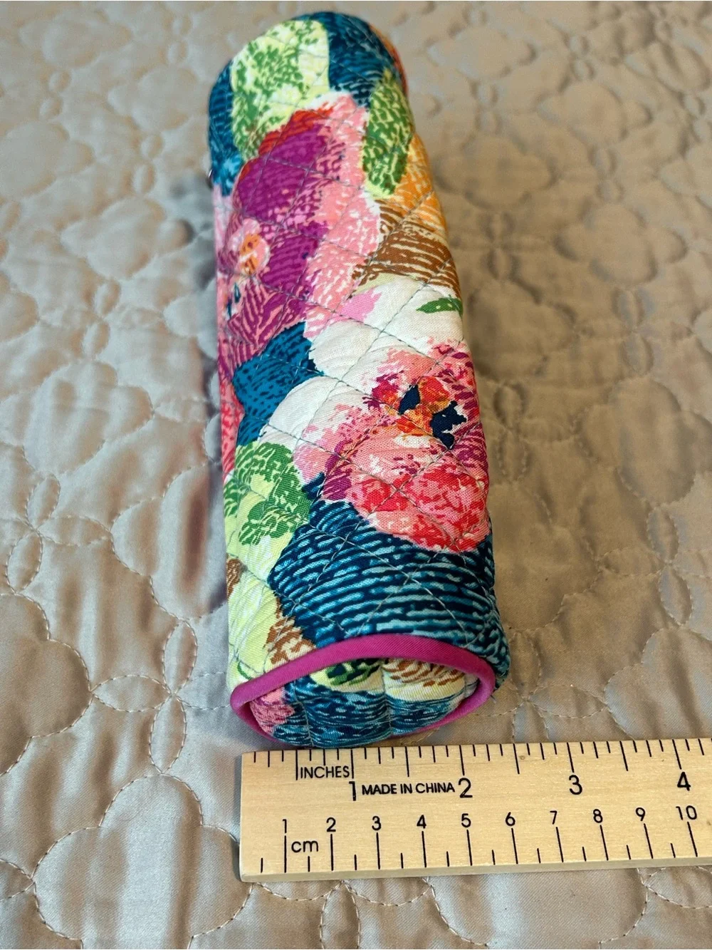 Vera Bradley quilted cotton cosmetic or pencil case